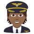 🧑🏾‍✈️ pilot: medium-dark skin tone display on JoyPixels